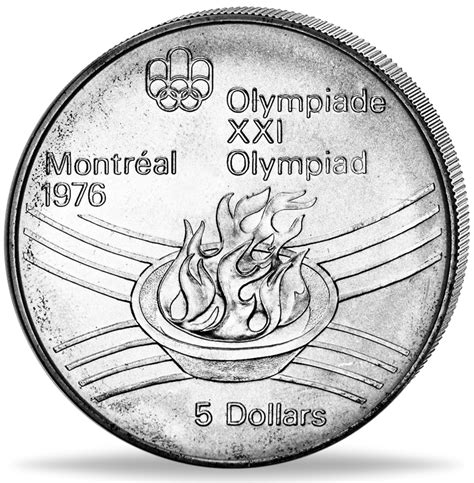 Kanada Dollar Olympische Flamme Montreal Silber M Nzen