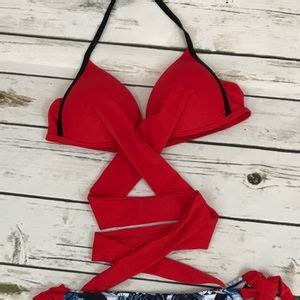 Swim Sexy Criss Cross Push Up Bandage Bikini With Ties Poshmark