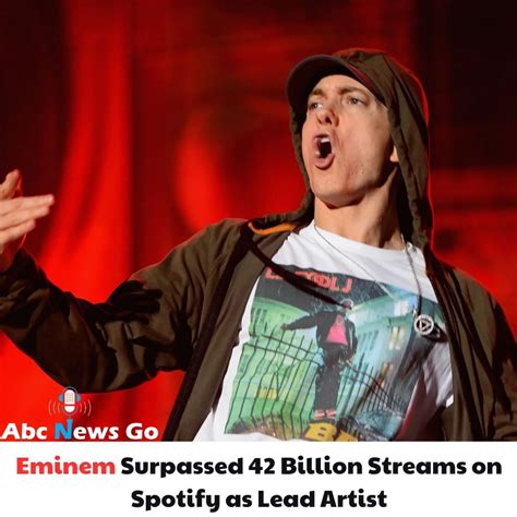 Eminem Surpassed 42 Billion Streams On Spotify As Lead Artist