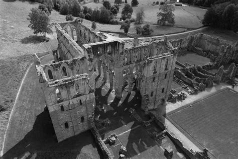 Aerial View of Rievaulx Abbey. Rievaulx Village Editorial Photo - Image ...