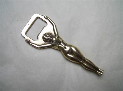 ART DECO Naked Lady Brass Bottle Opener Etsy