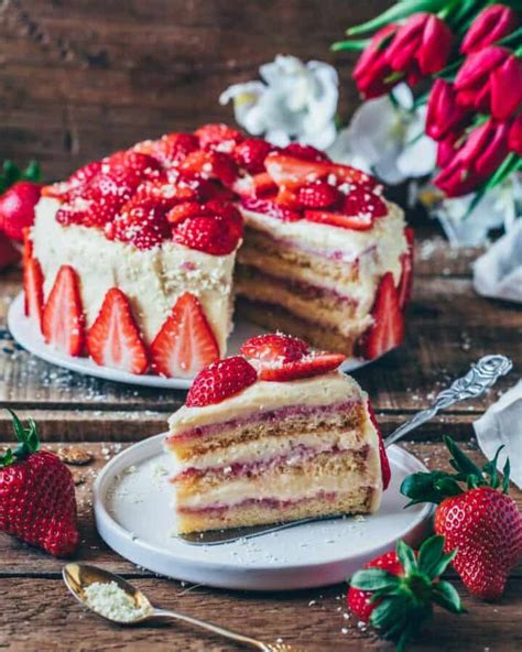 Strawberry Cream Naked Cake Recipe Bianca Zapatka Recipes