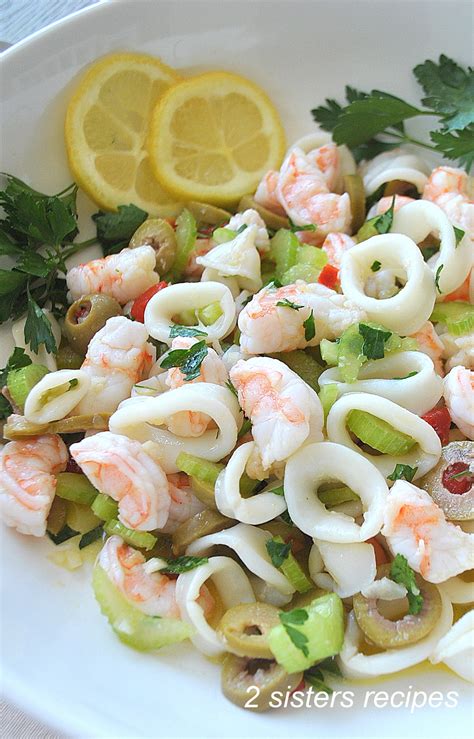 Shrimp And Calamari Salad 2 Sisters Recipes By Anna And Liz