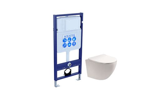 Комплект инсталляция Standart 50 и подвесной унитаз-компакт ЕВРОПА Aquatek