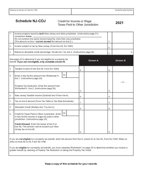 Schedule Nj 2021 2024 Form Fill Out And Sign Printable Pdf Template Airslate Signnow