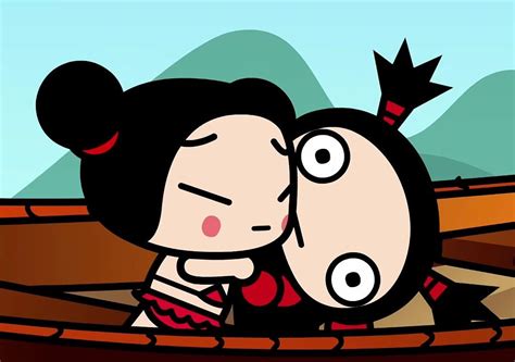 Pin By Kronos On Pucca And Garu Funny Love ️ Pucca Hello Kitty Blue Haired Girl