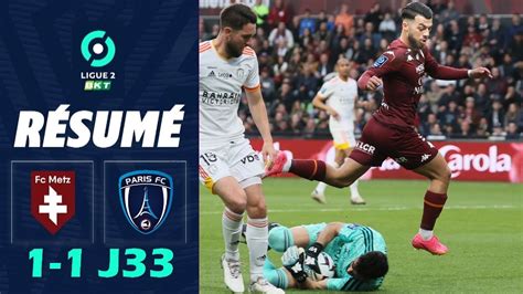 Résumé FC Metz VS Paris FC 1 1 2022 2023 YouTube