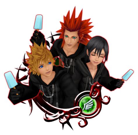 Roxas And Axel And Xion Kingdom Hearts Unchained χ Wiki Describing