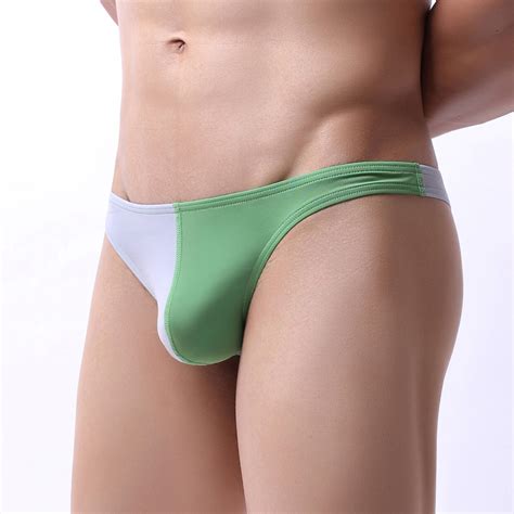 Mens Solid Low Rise Swim Briefs Quick Dry Bulge Pouch Bikini Swimwear Underpants EBay