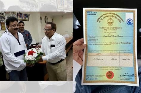 Ram Gopal Verma Receives His Civil Engineering Degree After 37 Years