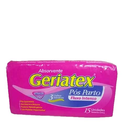 Qual Melhor Absorvente Pos Parto - Absorvente Pós-Parto Geriatex - Fluxo Intenso - 15 unidades - Drogaria ...