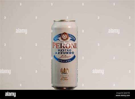 Peroni Nastro Azzurro, a premium lager beer produced since 1963 by ...