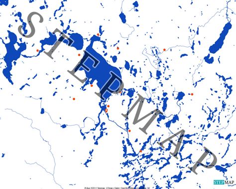 StepMap Mecklenburgische Seenplatte ohne Ortsnamen Landkarte für