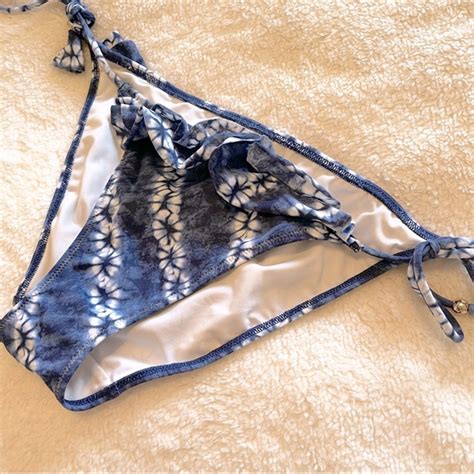 Victoria S Secret Swim Victorias Secret Blue Bikini Bottoms Medium Poshmark