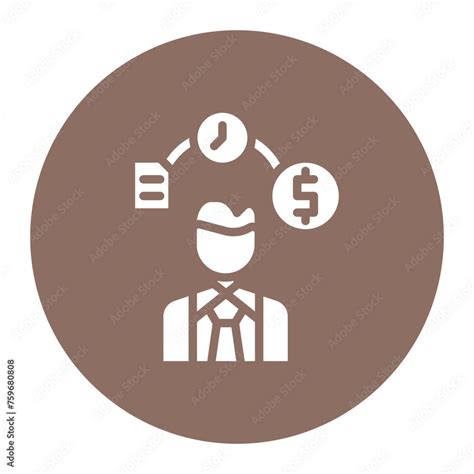 Employee Duties Icon Vector Image Can Be Used For Staff Management