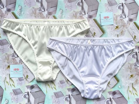 Ivory Satin Panties White Sexy Lingerie Gold Beige Silky Bikini Etsy