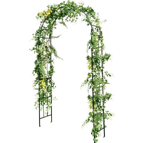 10mo Finance Giantex Garden Arch Trellis For Climbing Plants 75ft Metal Garden Arbor Rose