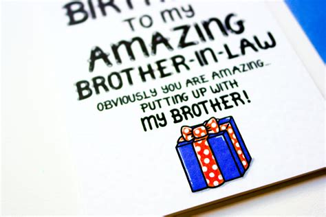 Brother In Law Birthday Card Funny Birthday Card For Brother Etsy Uk