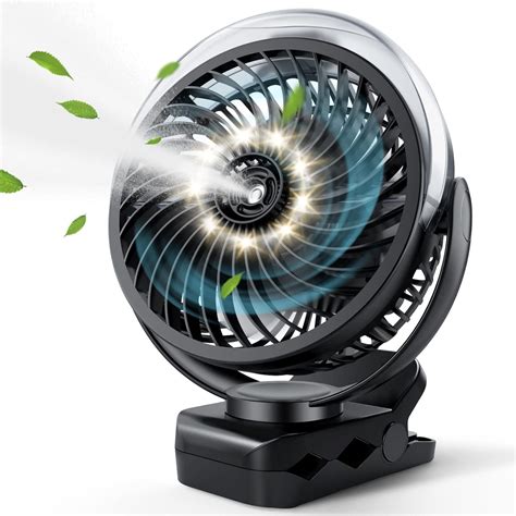 Amazon Frizcol Clip On Fan With Misting Mah Portable Fan