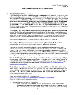 Fillable Online Dot State Mn Roadway Detail Design Scope Of Work And