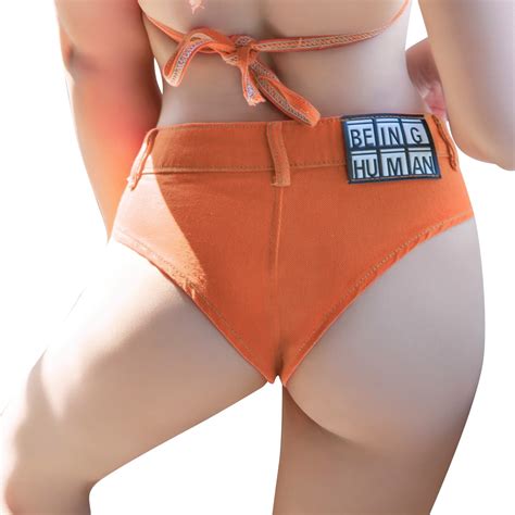 Pllfrlrt Womens Low Waist Mini Denim Shorts Hot Sexy Broken Color Of Macaron Cheeky Naught Jean