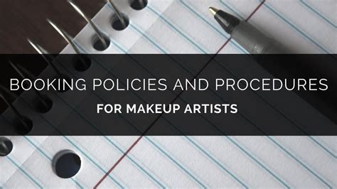 Booking Policies And Procedures For Makeup Artists Youtube