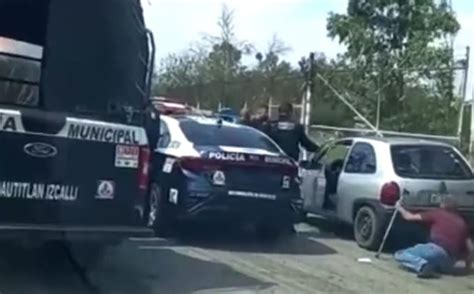 Captan A Policías De Cuautitlán Izcalli Agrediendo A Adulto Mayor