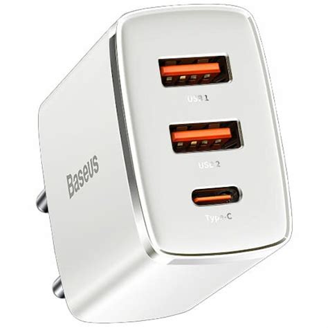 BASEUS Compact Quick Charger CCXJ-E02 Biały Ładowarka sieciowa - niskie ...