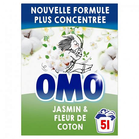 Omo Poudre Jasmin Fleurs De Coton Lavages Kg