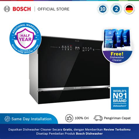 Promo Bosch Sks68bb008 Free Standing Compact Dishwasher Mesin Pencuci