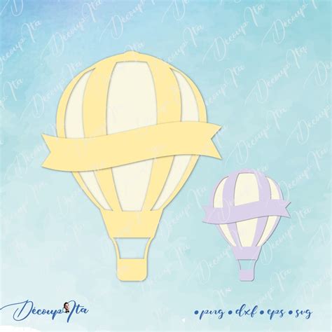 Hot Air Balloon SVG Cut File Hot Air Balloon Clipart Cut Files Silhouette Files For Cricut