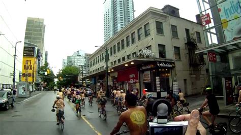 WORLD NAKED BIKE RIDE WNBR 2011 DOWNTOWN VANCOUVER GOPRO HERO HD HELMET CAM YouTube