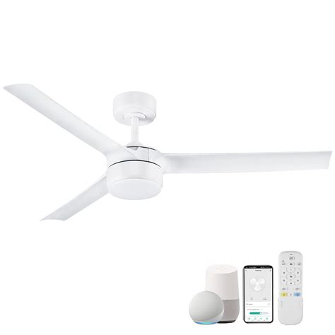 cumilo 52” Smart Outdoor Ceiling Fans with LED Lights and Remote,Quiet
