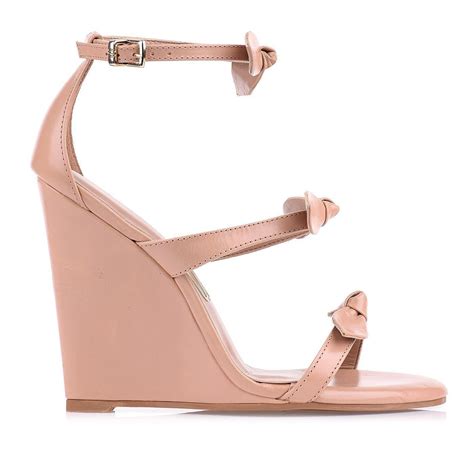 Anabela Alta Nude Uza Shoes Sapatos Femininos