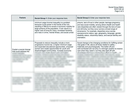 Solution Soc100 V9 Wk5 Social Group Matrix Studypool