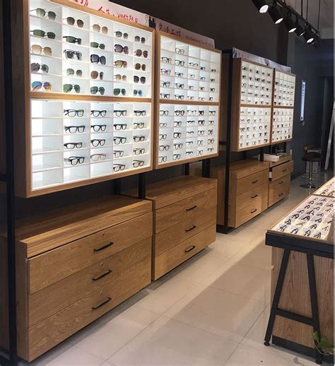 Optical Shop Wall Display Cabinet Retail Store Interior Design Wall