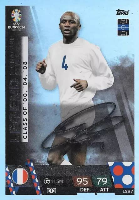 match attax uefa euro  patrick viera signature style legend trading