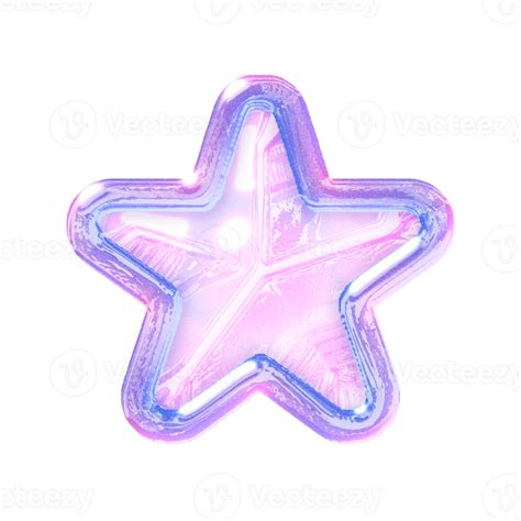 Star Y K Element With Pastel Hologram Holographic Chrome D Effect