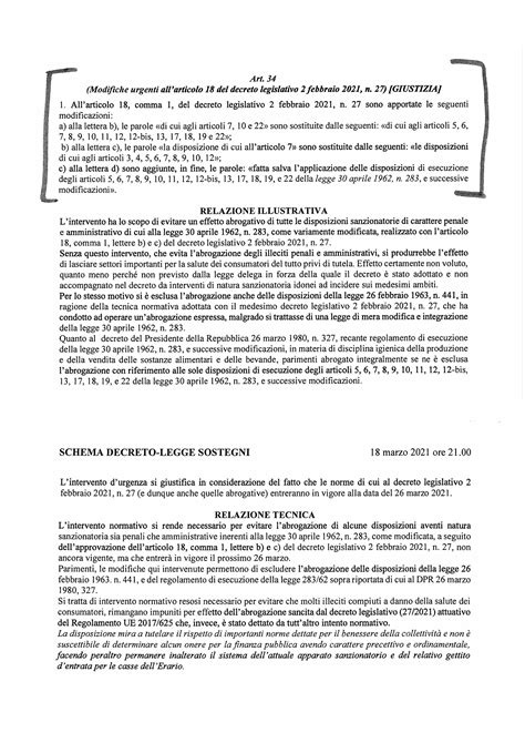 Decreto Sostegni Marzo Art Pdf