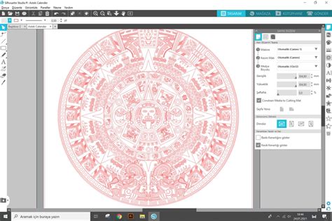 Wall Panel Aztec Calendar Vector Dxf Cdrsvg Etsy