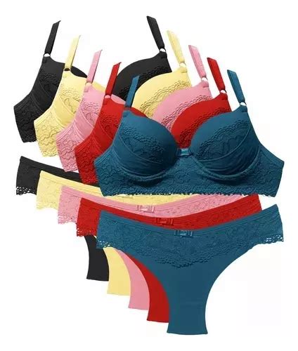 Kit 3 Conjuntos De Lingerie Sutia E Calcinha Parcelamento Sem Juros