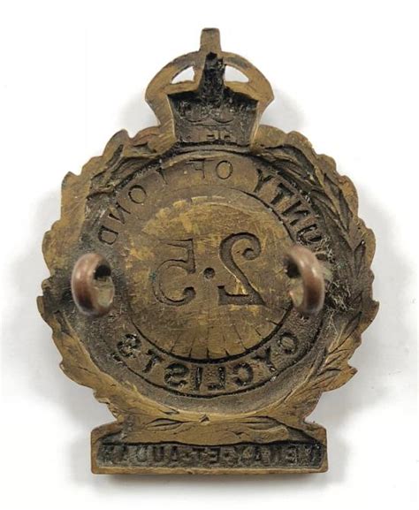 Sally Bosleys Badge Shop 25th County Of London Cyclist Battalion