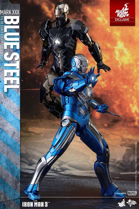 Hot Toys Iron Man Mark XXX Blue Steel Armor Figure The Toyark News