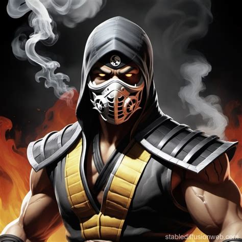 Smoke Character In Mortal Kombat Stable Diffusion Online