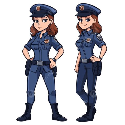 Dibujos Animados De Mujer Policía