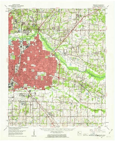 Bartlett, TN (1960, 62500-Scale) Map by United States Geological Survey | Avenza Maps