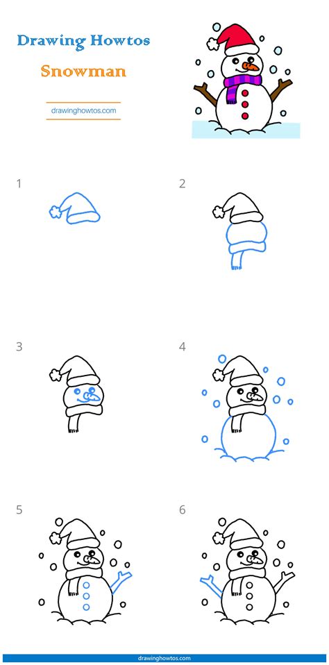 How To Draw A Snowman Step By Step Easy Drawing Guides Drawing Howtos