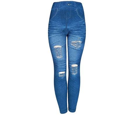 Legging Ripped Denim Print Shop Today Get It Tomorrow
