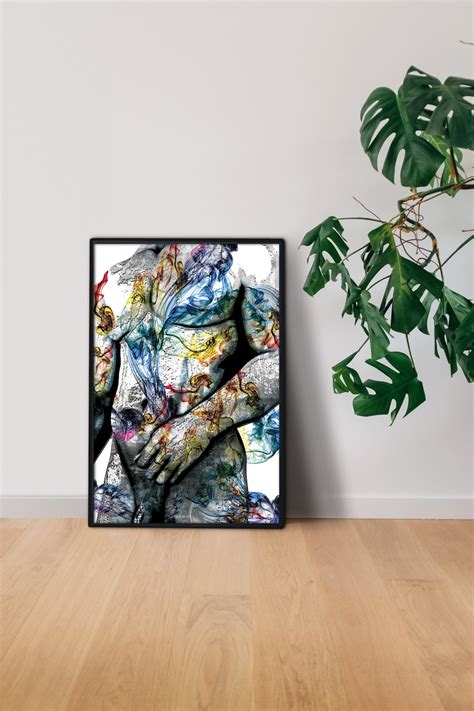 Male Nude Wall Art Gay Art Print Homoerotic Art Sensual Print Male Figure Male Body Prints