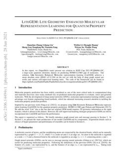 LiteGEM Lite Geometry Enhanced Molecular Representation Learning For